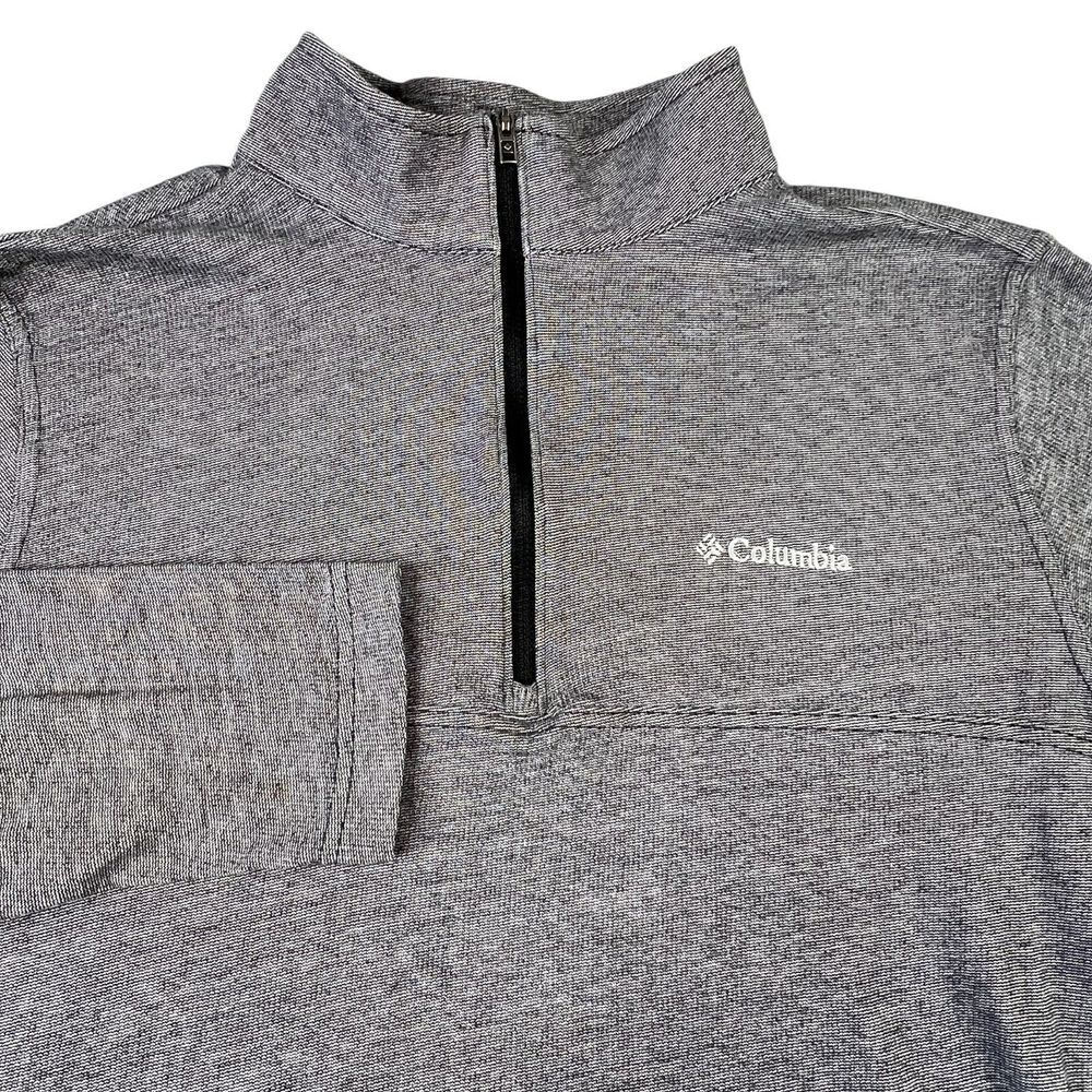 Columbia Mens 1/4 Zip Pullover Shirt Size Large Gray Hiking Outdoors AM6196‎